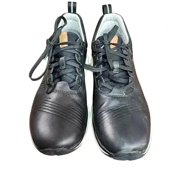 Johnson & Murphy  TR1-Luxe Hybrid Black Leather Lace-Up Sneaker. Size 8.5 - Picture 4 of 9